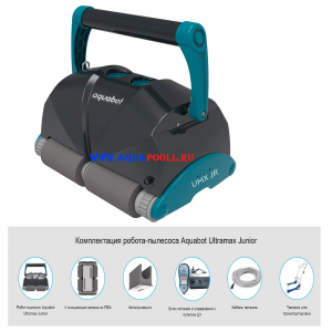 Автоматический донный очиститель Aquatron ULTRAMAX Junior Black/Blue+каб. 36м+тележ.+пульт (RECL-UMJ0-MBB97)